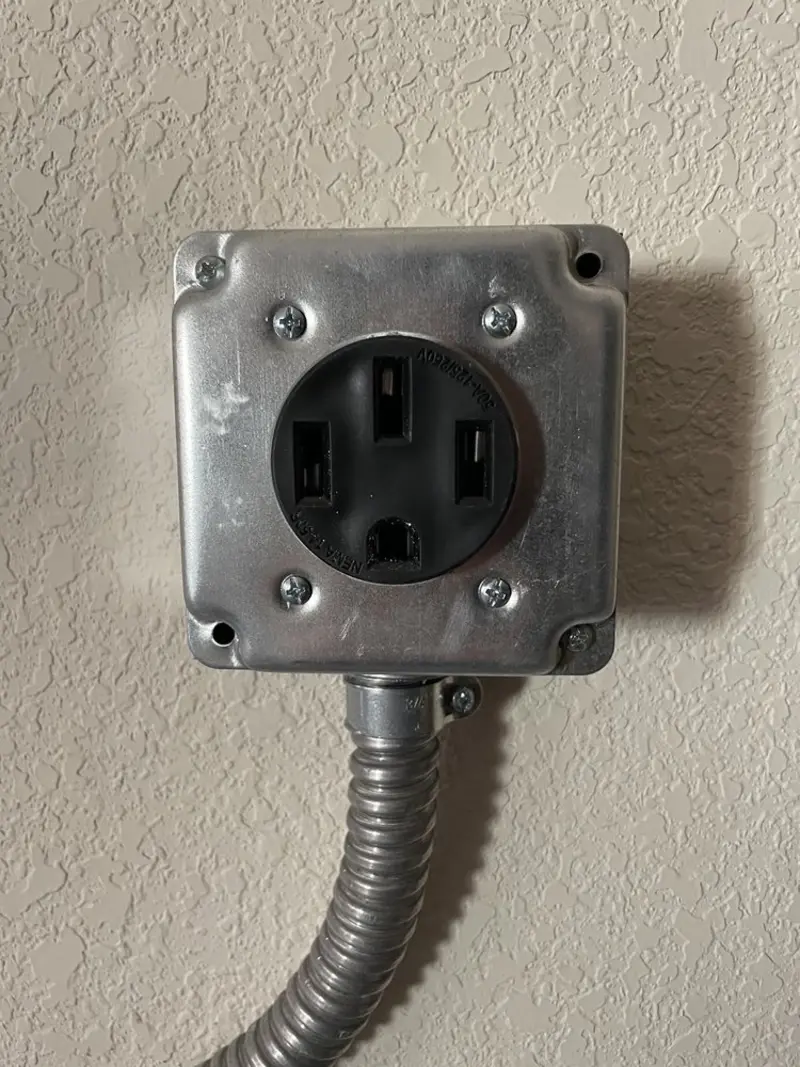 NEMA 14-50 outlet installed for Smart Home Electrical in Leavenworth